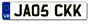 number plate example