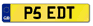 number plate example