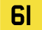 Next Release 61 series number plates