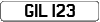 GIL 123 - an example of a Northern Irish style number plate