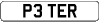 P3 TER Prefix Style Plate Example