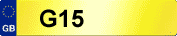 NUMBER PLATE G15