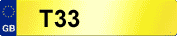 NUMBER PLATE T33