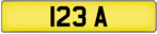 Dateless plate example '123 A'