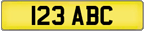 Dateless plate example '123 ABC'