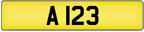 Dateless plate example 'A 123'