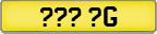 Search for G Reg Suffix Numberplates