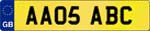 current Style number plates example