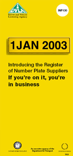 INF130 Introducing the Register of Number Plate Suppliers