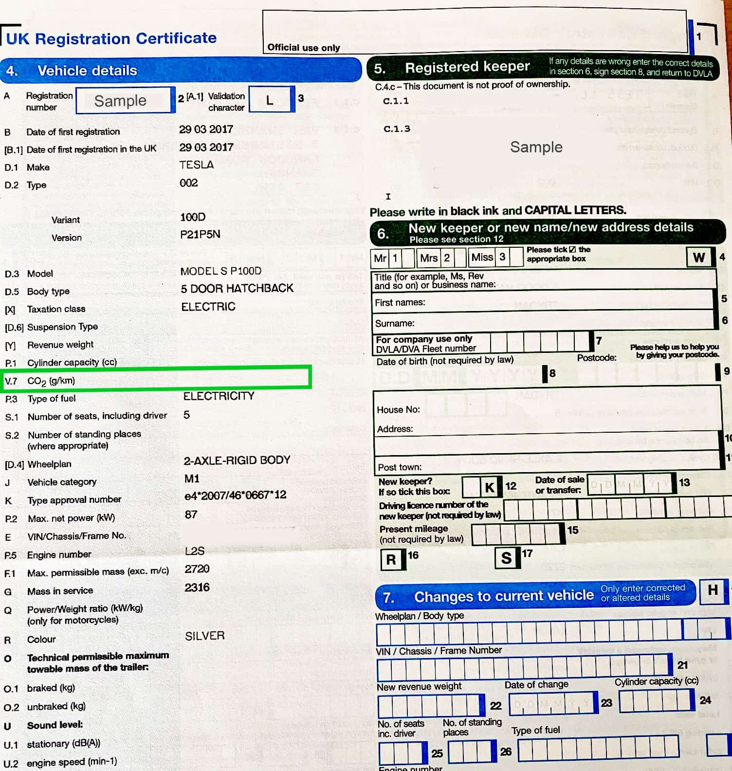 How to check your V5 document to see if your vehicle is zero emissions