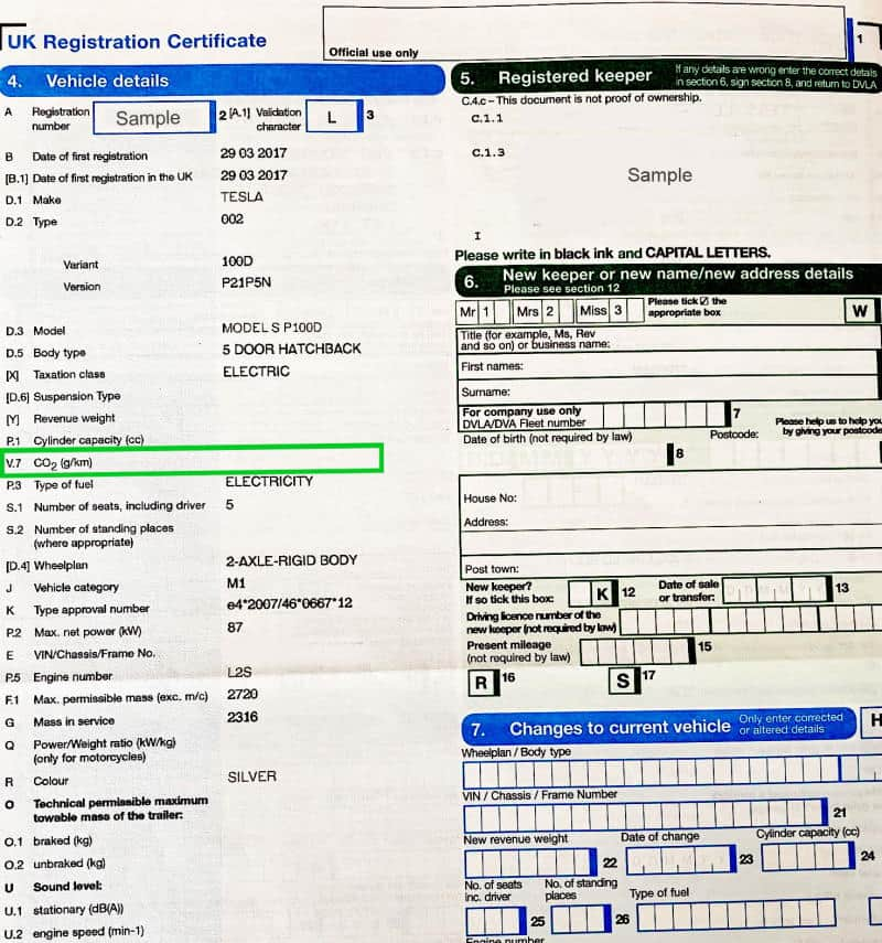 How to check your V5 document to see if your vehicle is zero emissions