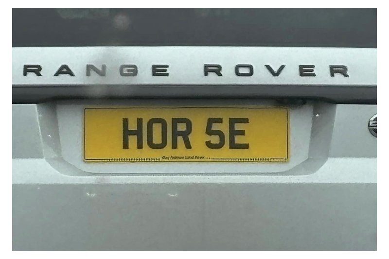 private number plates animal HOR5E