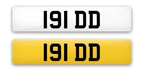 191DD private number plate from Plates4less