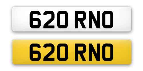 620RNO private number plate from Plates4less