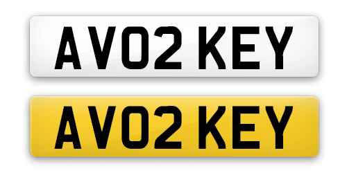 AV02KEY private number plate from Plates4less