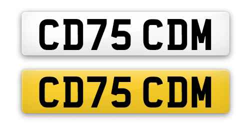 CD75CDM private number plate from Plates4less