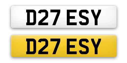 D27ESY private number plate from Plates4less