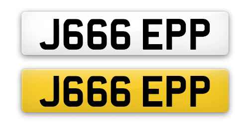 J666EPP private number plate from Plates4less