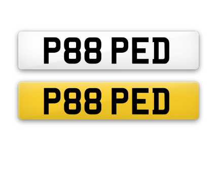 P88PED private number plate