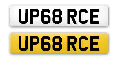 Ne04 Rce Plate UP68RCE private number plate from Plates4less