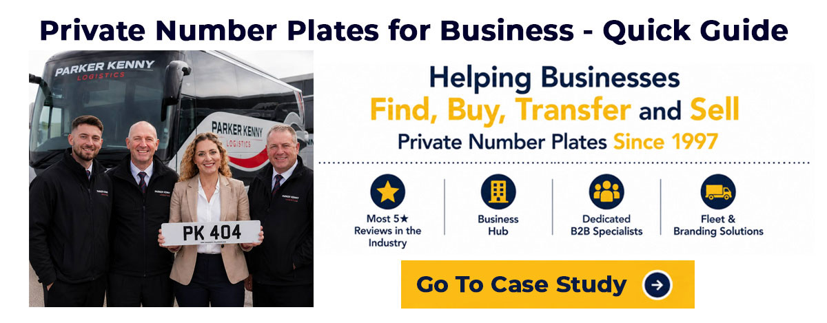 Example Infographic showing Private number plates for business