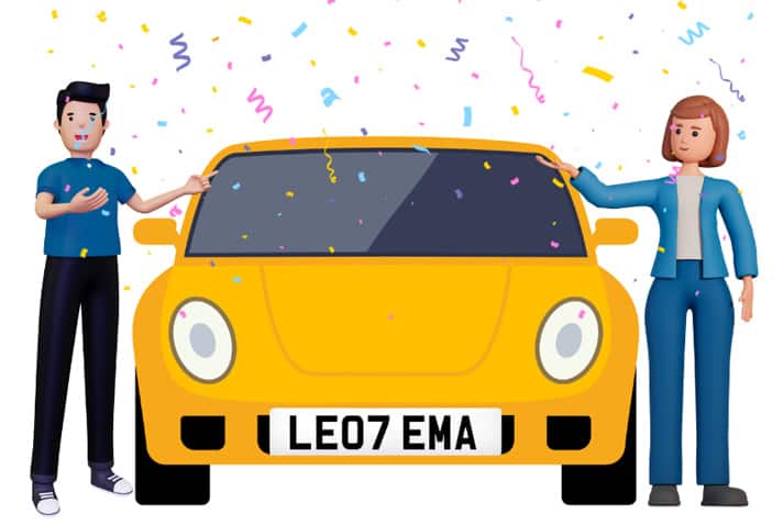 Transfer your new number plate