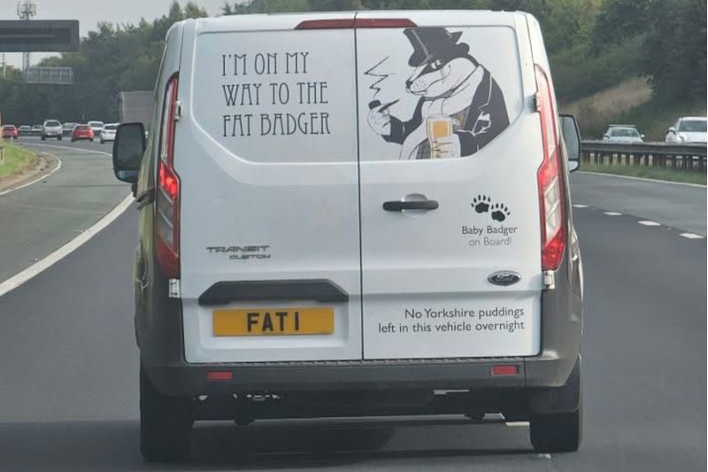 Funny private number plate