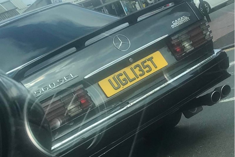 Funny private number plate