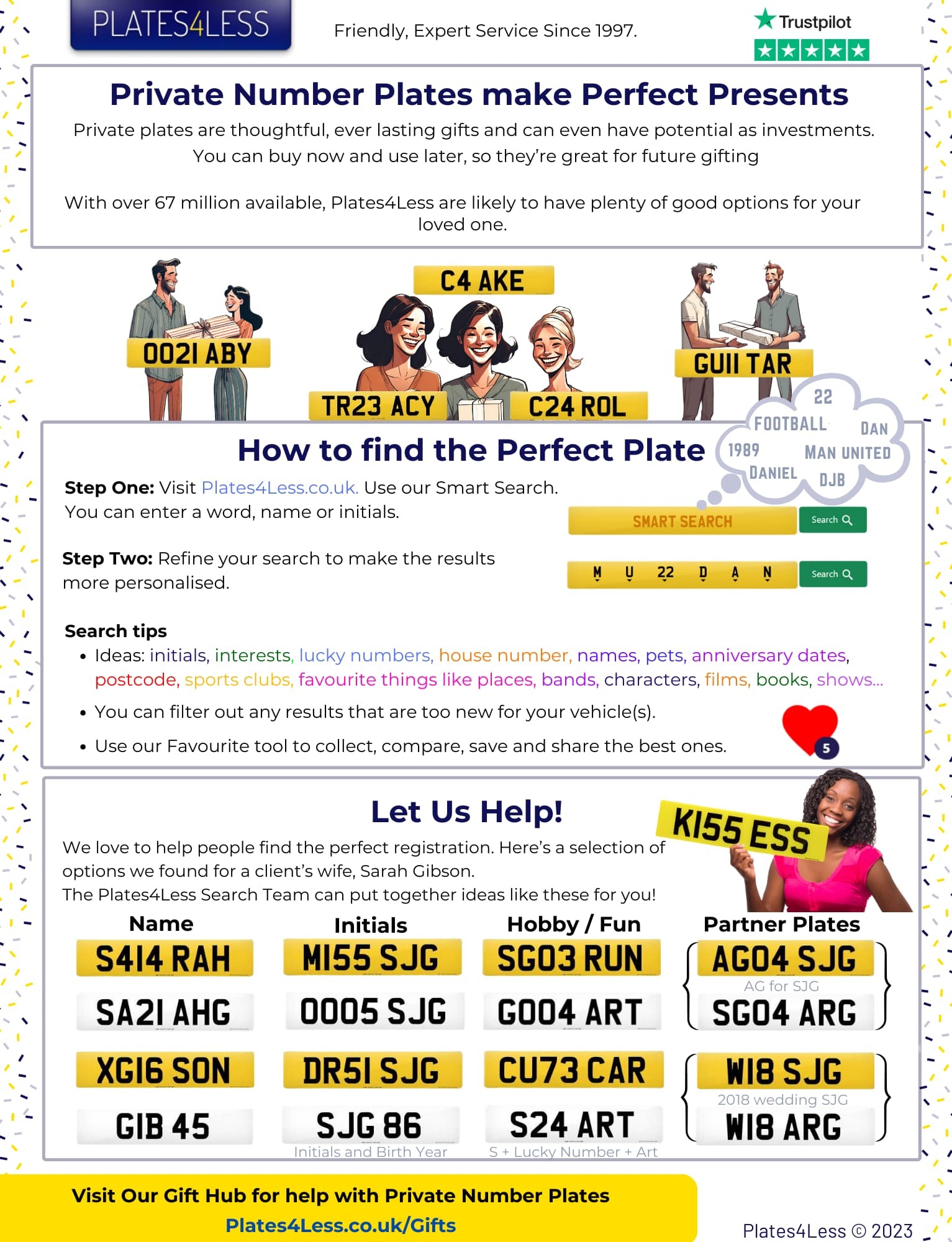 Infographic showing how personalised number plates make perfect christmas gifts