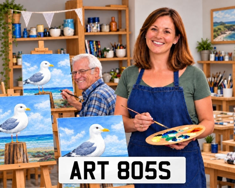 people and their private number plates ART805S